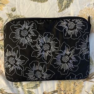 Kate Spade Black and White Floral Cosmetic Bag